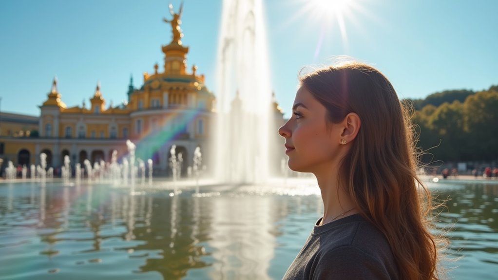 spectacular gravity fed fountain display