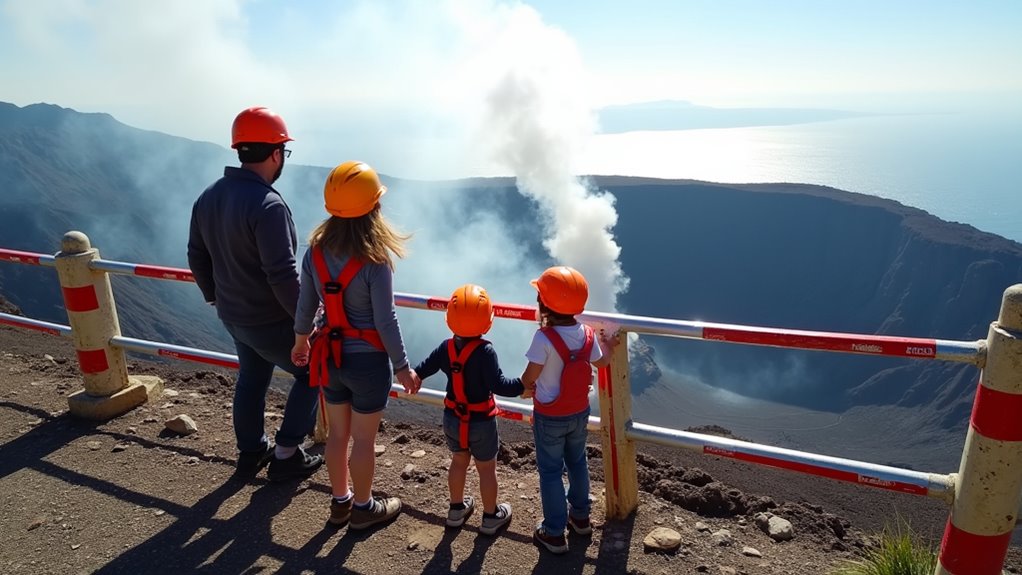 stay safe near crater edges