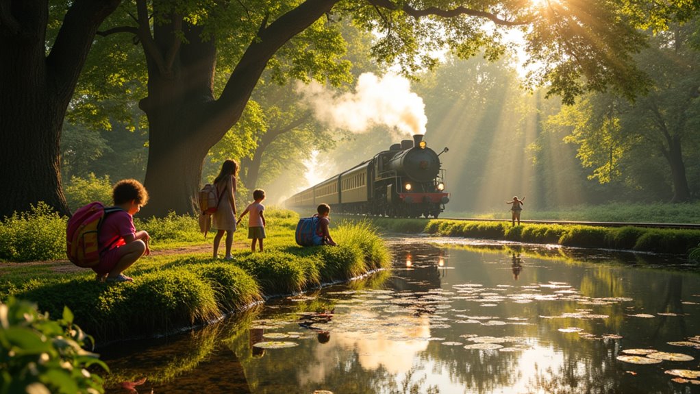 steam train scenic garden