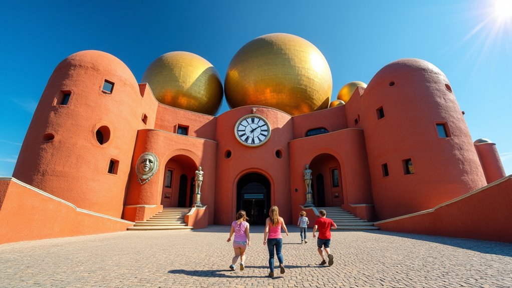 surrealist museum with striking fa ade