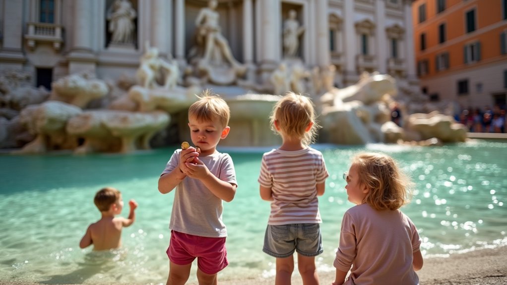 toss coins at trevi