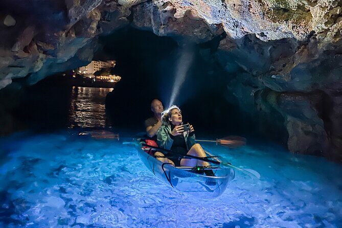 Transparent Kayak Night Glow Experience from Pula - The Experience in Detail