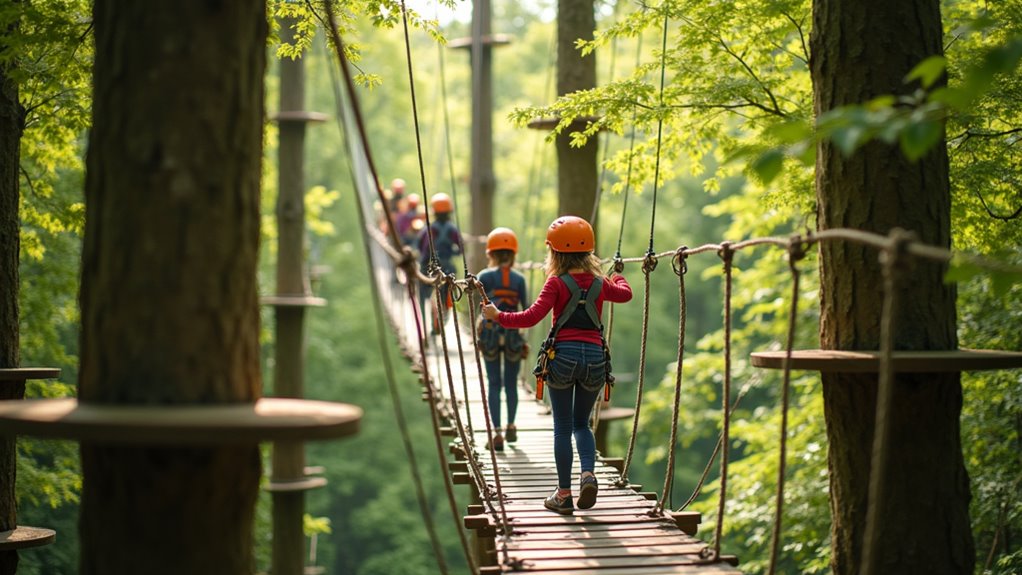 treetop adventure and zip lines