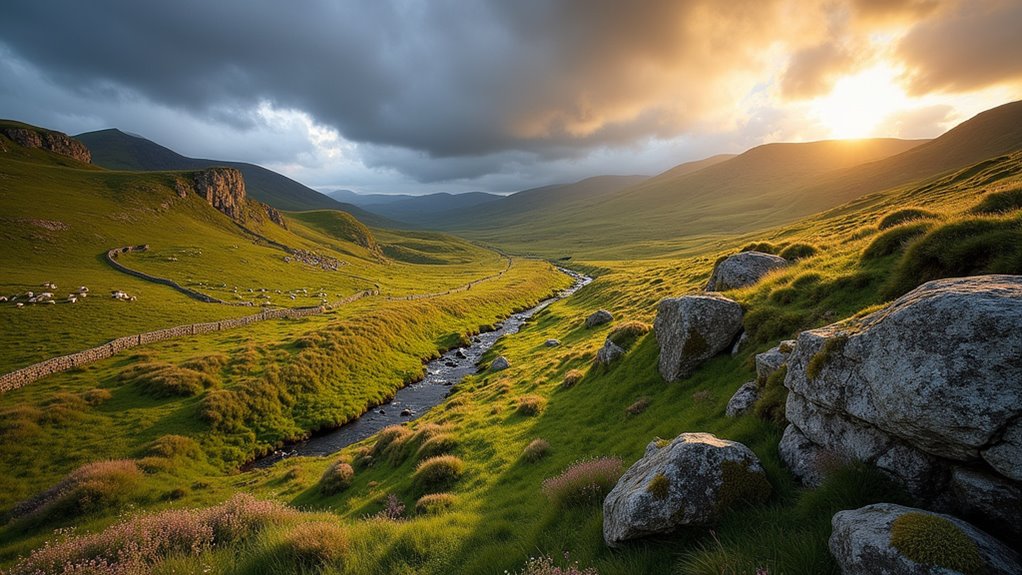 untouched wilderness waterfalls ancient rocks
