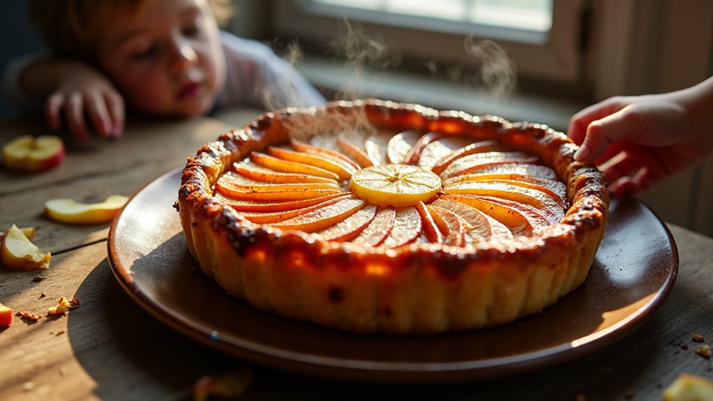 upside down caramelized apple tart