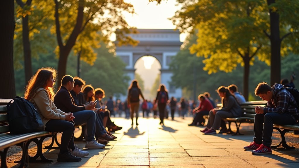 vibrant nyc park scene