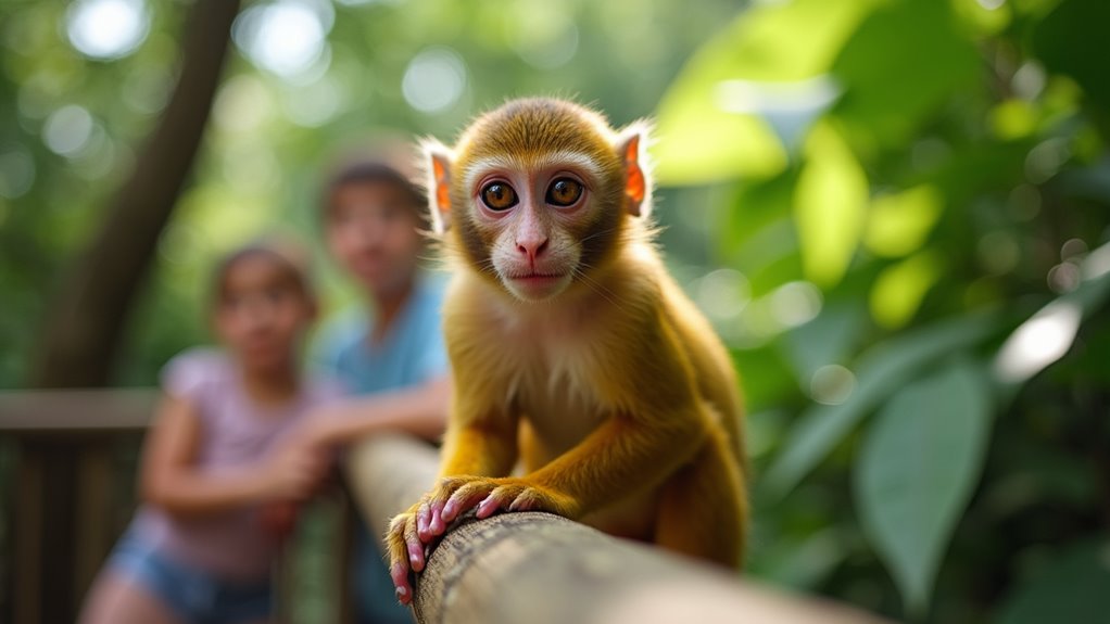 walk among free ranging primates