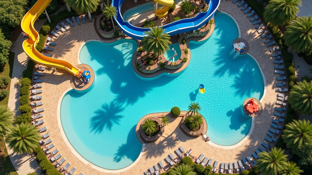 water slides pools family fun