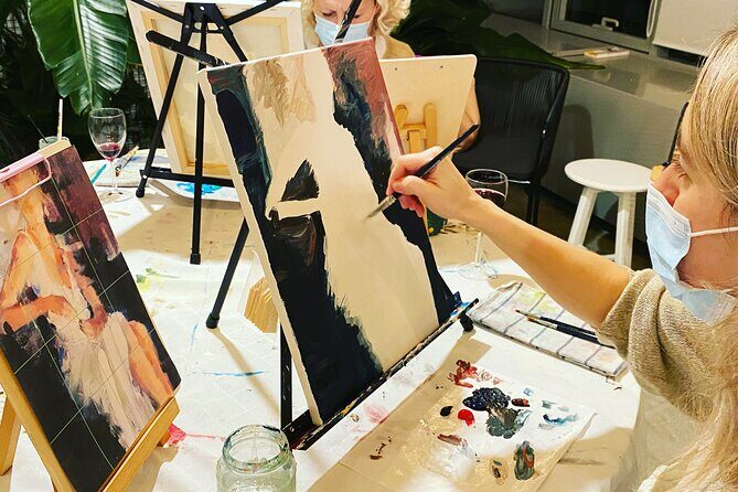 Wine and Painting Workshop Experience in Brussels - The Real Guest Experiences