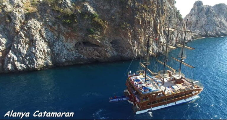 Alanya: Catamaran Boat Trip with Swimming Stops incl Lunch - Exploring the Caves: Pirates, Lovers, and Phosphorus