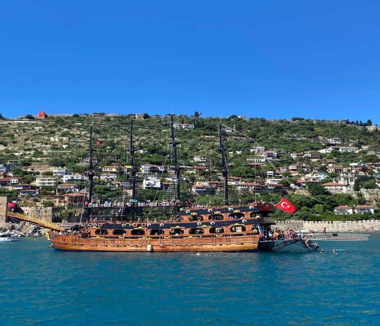 Alanya: Luxury Pirate Boat with Lunch & Unlimited Drinks - Duration and Logistics