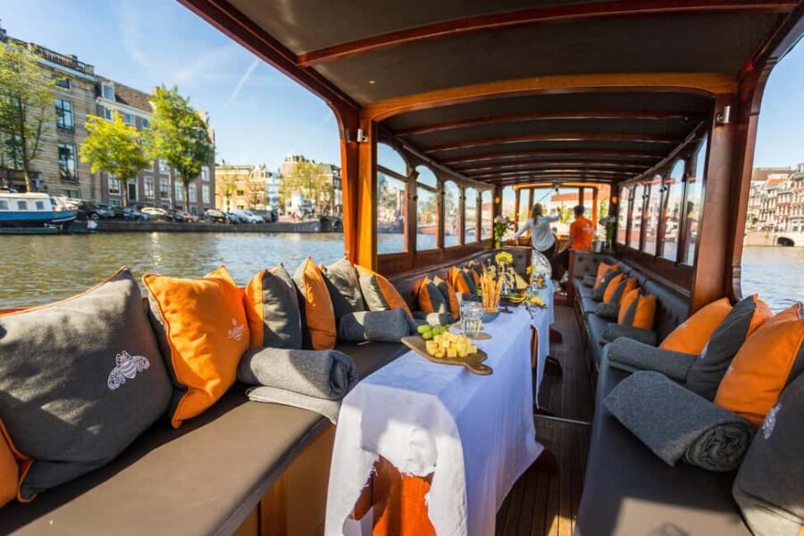 Amsterdam: Classic Saloon Boat Cruise with Cheese & Wine - The Itinerary Breakdown