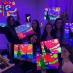 Barcelona: Fluorescent Paint and Wine Workshop - The Social and Relaxing Vibe