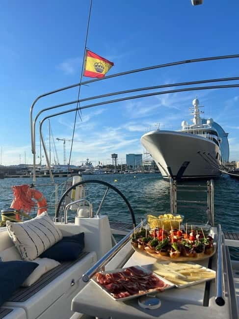 Barcelona: Sailing Tour + Food, Drinks, Swim & Sunset Option - The Food and Drink