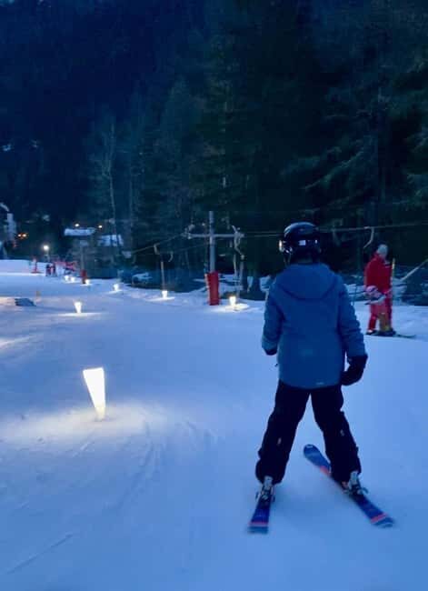 Beginner's night ski lesson - Argentière - The Itinerary Breakdown