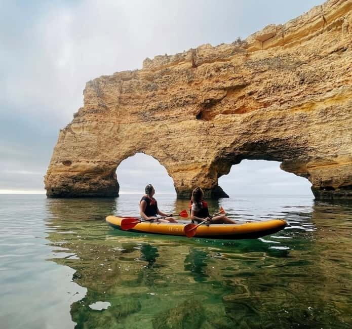 Benagil: Guided Kayak Tour inside caves and Praia da Marinha - The Experience Day in Detail