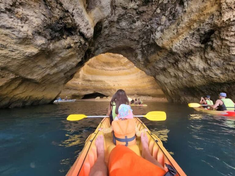 Benagil: Kayak Tour to Benagil Caves  Small Group - Paddling Past Marinha Beach and Limestone Formations