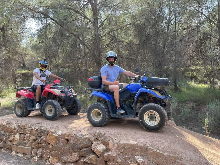 Benidorm: Two-seater quad bike tour with a stop at waterfalls for swimming - Detailed Breakdown of the Itinerary