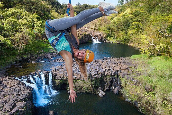 Big Island 9-Line Zipline Experience Plus Kayaking Tour - Water Activities and Waterfalls