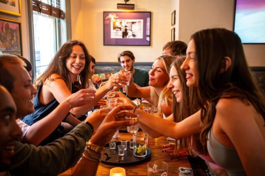 Budapest: Guided Bar Crawl Walking Tour with Drinks Included - First Stop: Klauzál tér