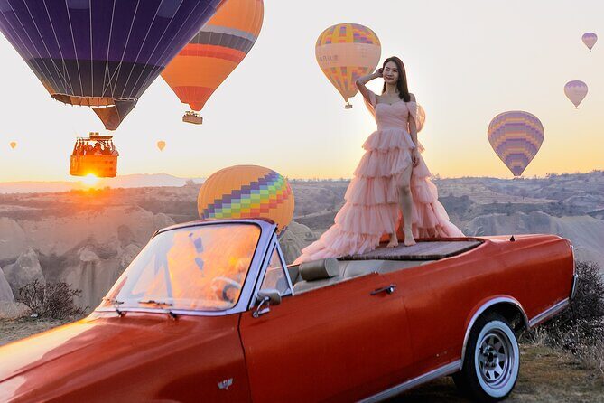 Cappadocia Private Photo Shoot with Flying Dress + Vintage Car - The Photography & Overall Value