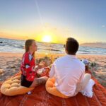Charcuterie Board and Sunset at Pristine Beach with Photos - The Sunset and Photos