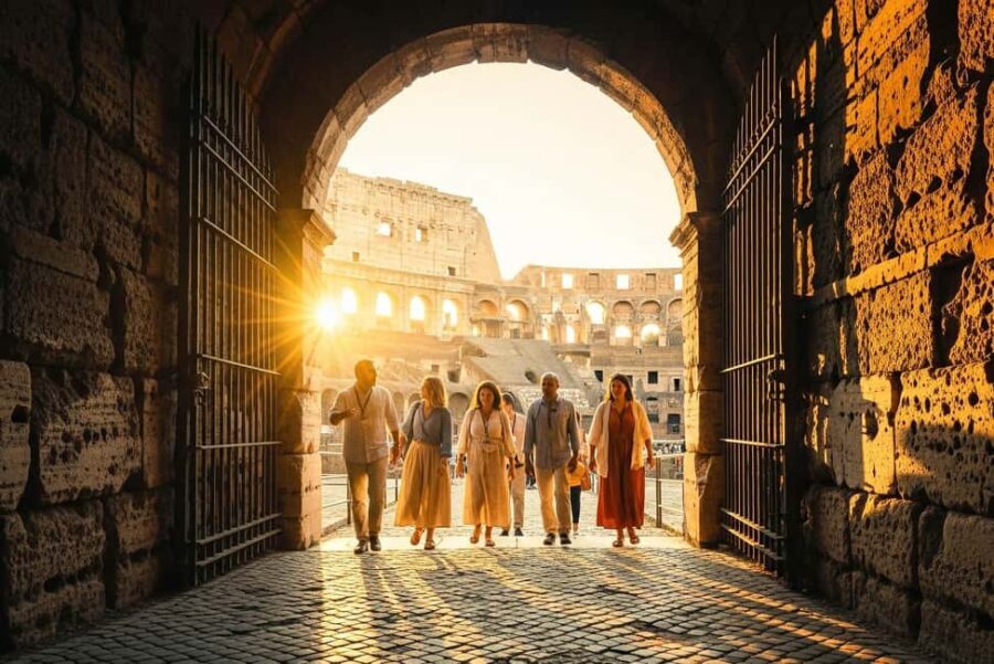 Colosseum at Golden Hour Guided Tour with Arena Floor - The Experience in Practice