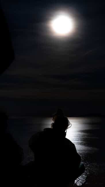 E-biking with the full moon reflected on the sea at Costa dei Gabbiani - The Scenic Stops and Highlights