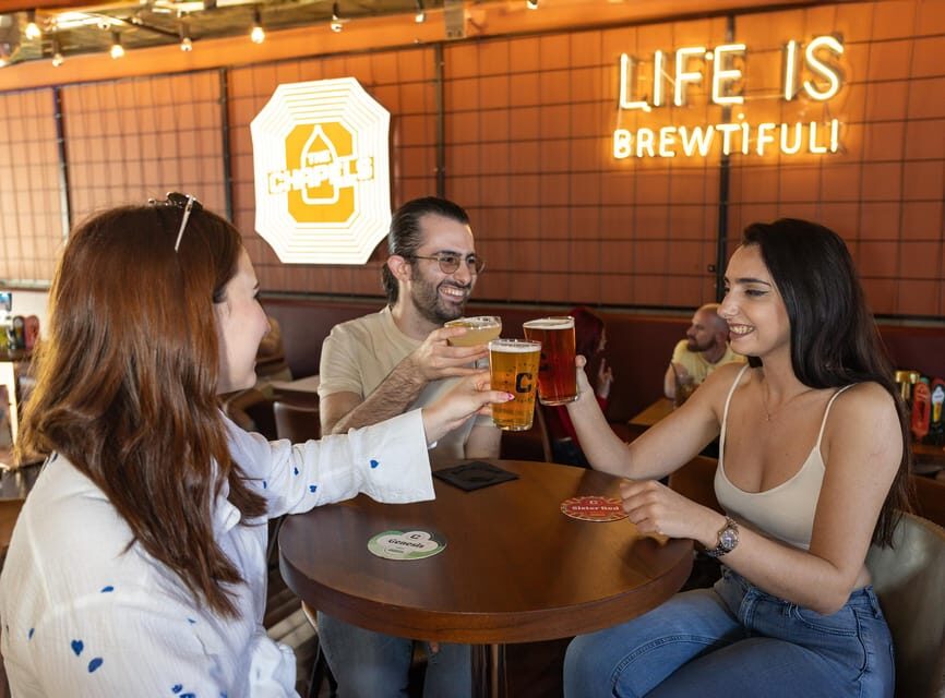 Farsons Brewery Experience & The Chapels Gastrobrewpub - Tasting the Beers with a View