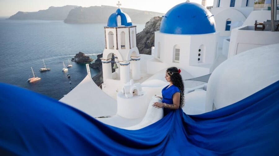 Flying Dress Photography in Oia, Santorini - The Experience Breakdown