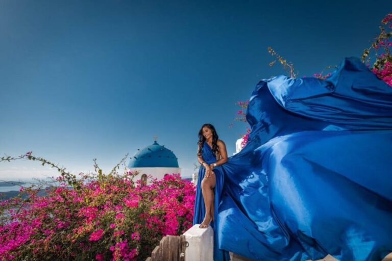 Flying dress Photoshoot in Santorini with Hotel Pickup - The Photoshoot: Setting the Scene