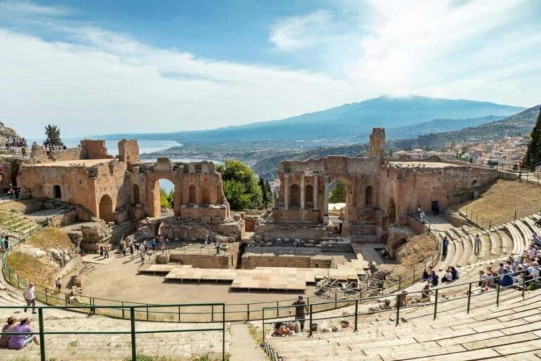 From Cefalù: Full-day tour to Mount Etna & Taormina - Transportation and Group Size