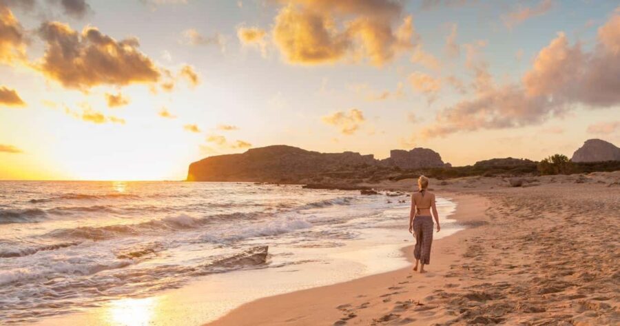 From Chania: Falassarna Sunset Escape! Free Sunbeds ! - Water Sports & Beach Amenities