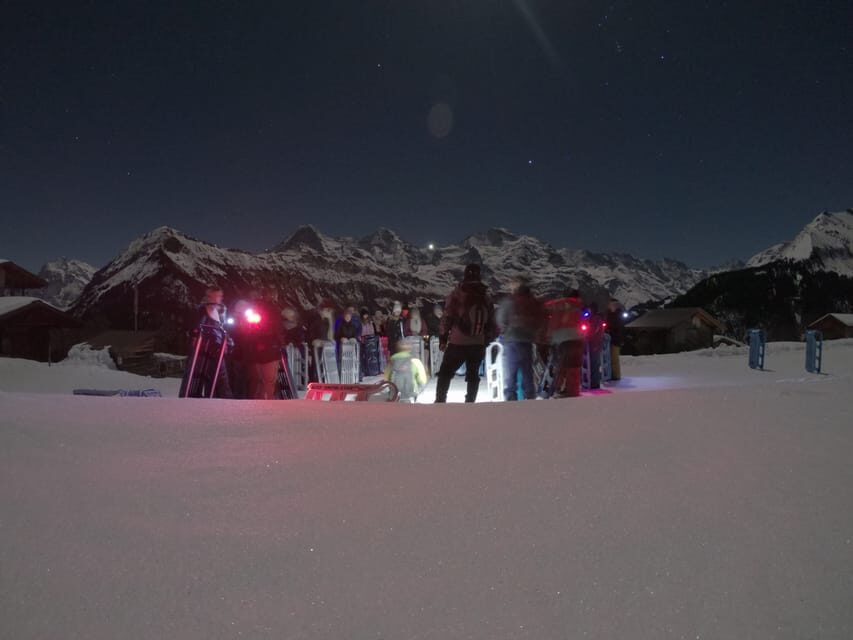 From Interlaken: Night Sledding with Cheese Fondue Dinner - The Scenic Ride and Sled Track