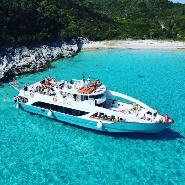 From Lefkimmi: Syvota, Blue Lagoon and Cave Sunset Cruise - Value for Money