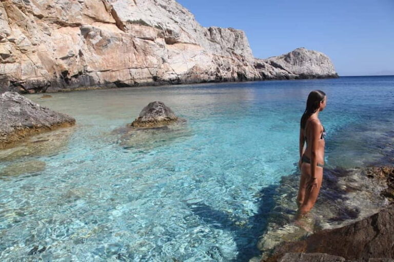 From Milopotas: Ios Island Scenic Snorkeling Cruise - The Stops: Beaches, Caves, and Hidden Bays