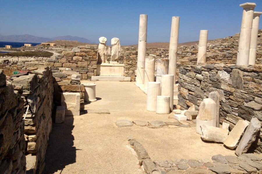 From Mykonos: Delos Archaeological Site Guided Evening Tour - The Itinerary and Flow