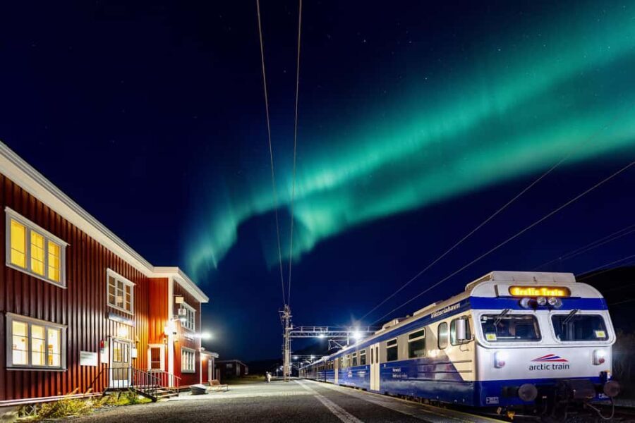 From Narvik: The Northern Lights Arctic Train Guided Tour - Katterat Station — The Highlight
