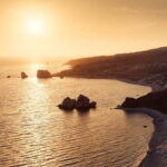 From Paphos: Sunset Drink at Aphrodite's Rock & Folk Dinner - An Evening Journey from Coastal Beauty to Cultural Heartland