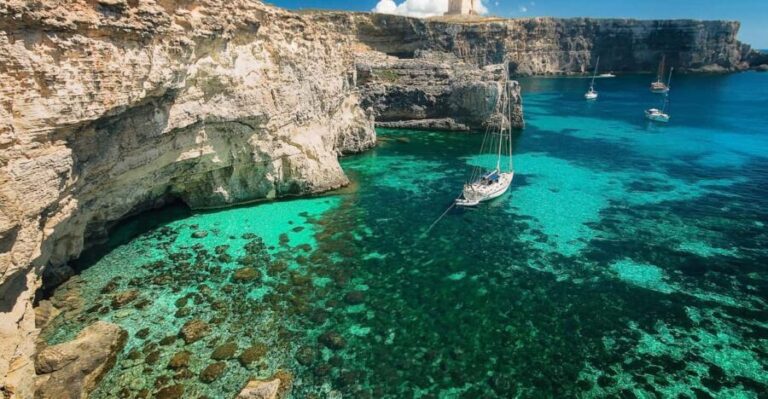 From St. Julian's: Comino and Blue Lagoon Trip by Powerboat - Arriving at the Blue Lagoon