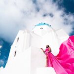 GROUP FLYING DRESS PHOTOSHOOT in Santorini - The Meeting Point and Logistics