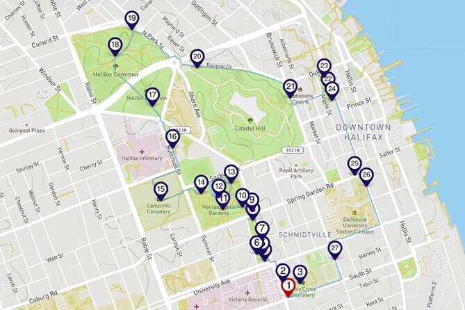 Halifax Churches, Gardens & Graveyards: a Smartphone Audio Walking Tour - Starting Point and Logistics