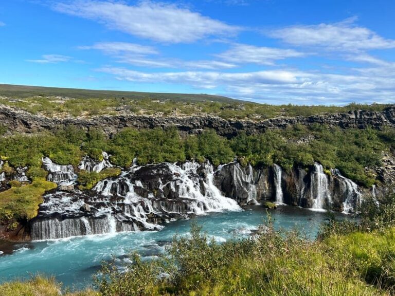 Hraunfossar, Barnafoss+Hvamsvik hot spring Private tour - Relaxation at Hvammsvik Hot Springs