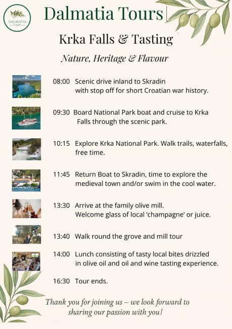 ibenik or Zadar: Krka falls, olive mill, oil & wine tasting - Who Will Love This Tour?