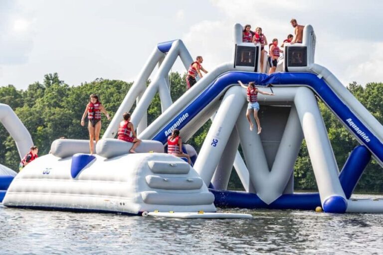 Kent: Ticket for Two - Aqua Park Inflatable Water Course - Safety and Comfort