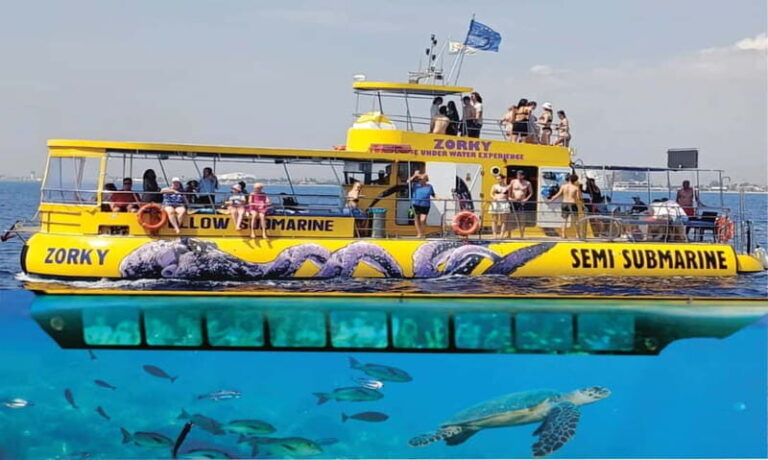 Larnaca: Yellow Submarine Swim Cruise with Unlimited Drinks - The Itinerary in Detail