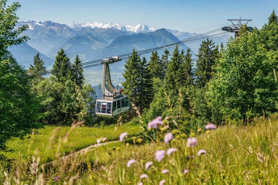 Lucerne: Mt Rigi Day Trip with Cruise, Cable Car, & Train - Weggis and the Cable Car Ride