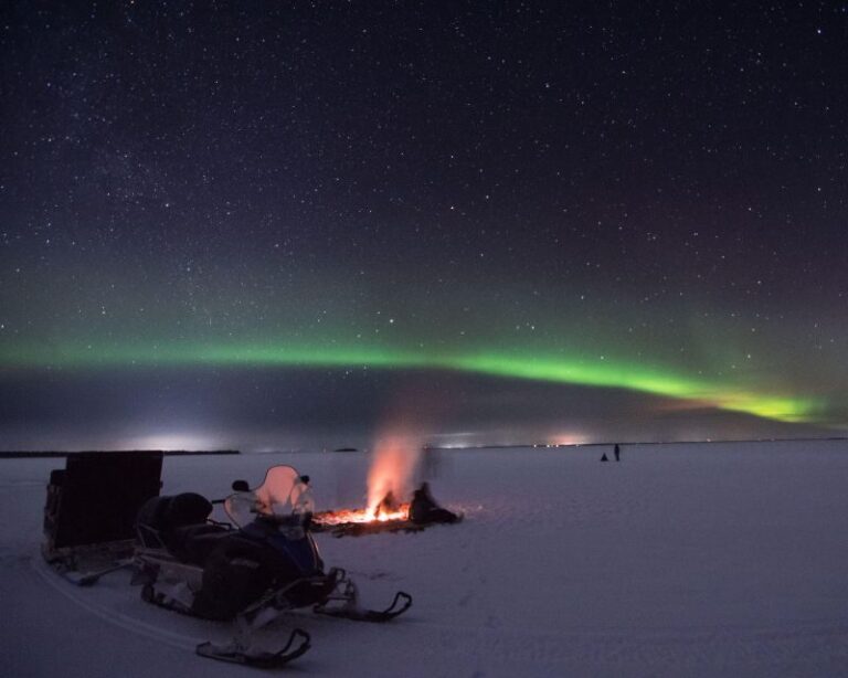 Luleå : Northern Lights Tour on a Snowmobile drawn Sled - The Scenic Route and Stops