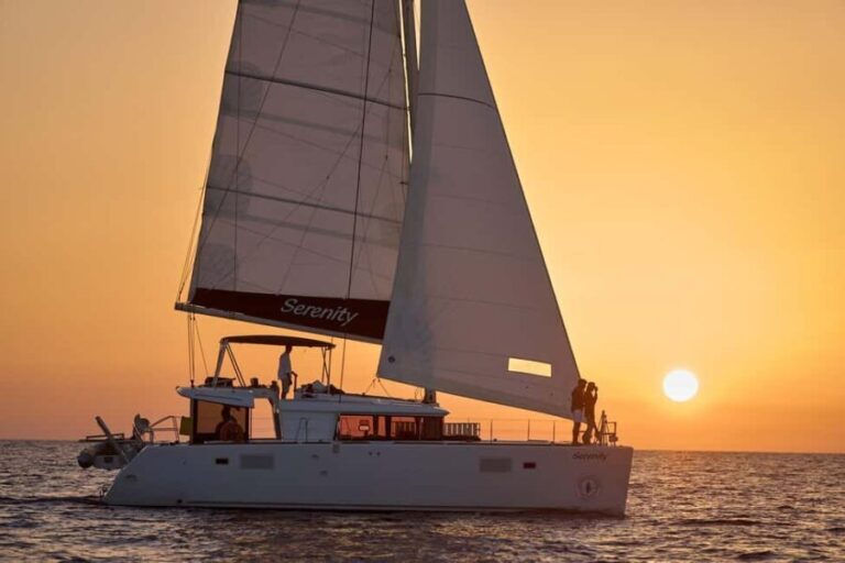 Luxury Catamaran Sunset Cruise with BBQ Fresh Fish & Drinks - Key Points