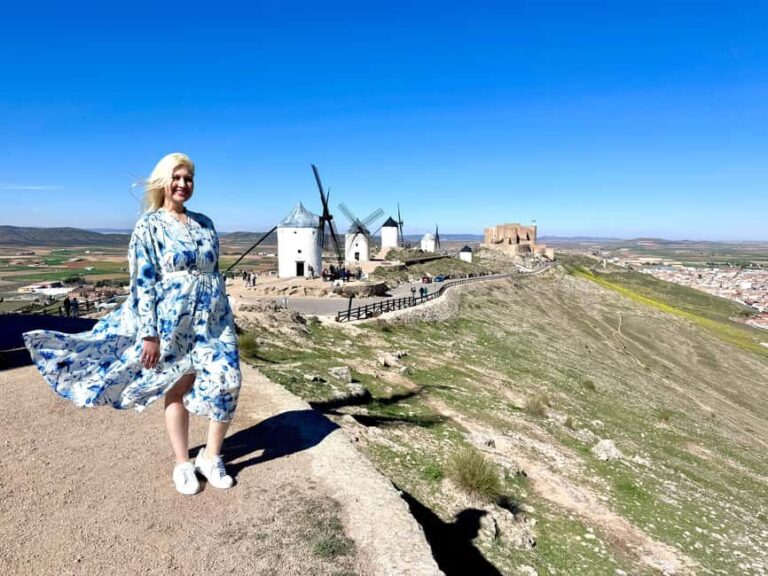 Madrid: Consuegra Tour, Quixote's Windmills, and Castillo de la Muela - Walking the Hill of Cerro Calderico